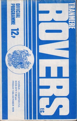 Tranmere Rovers v Chester Match Programme 1978-10-13